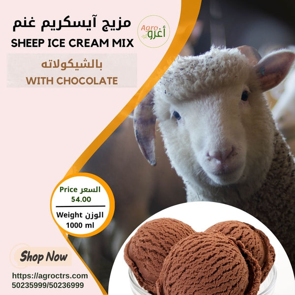 Sheep Chocolate Ice Cream Mix 1000 ml – مزيج آيسكريم غنم بالشيكولاته 1000 مل