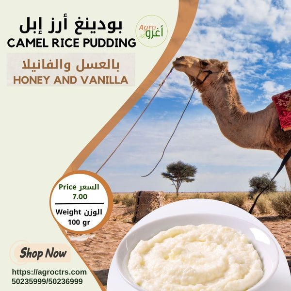 Camel Rice Pudding With vanilla and honey 100 gr - بودينغ أرز إبل بالفانيلا والعسل 100 غرام